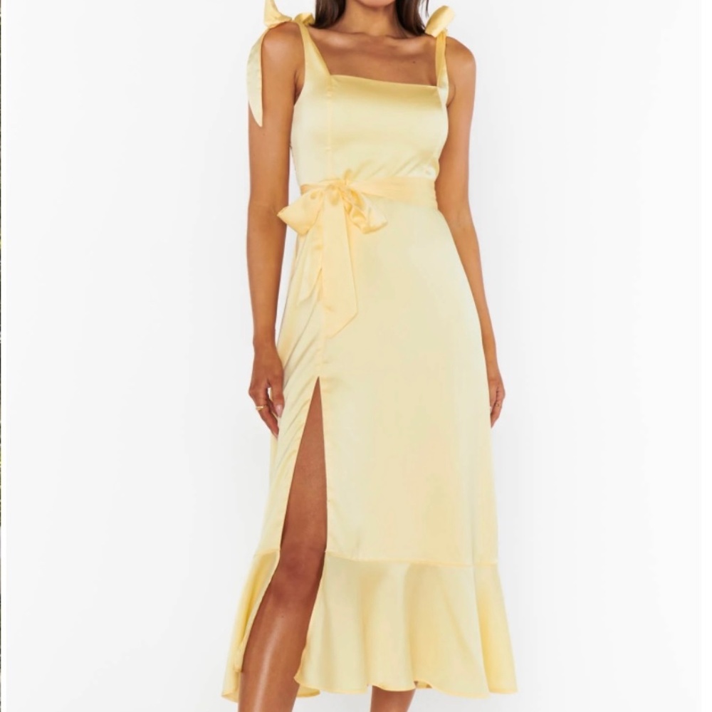 Show Me Your Mumu Garden Midi Pale Yellow